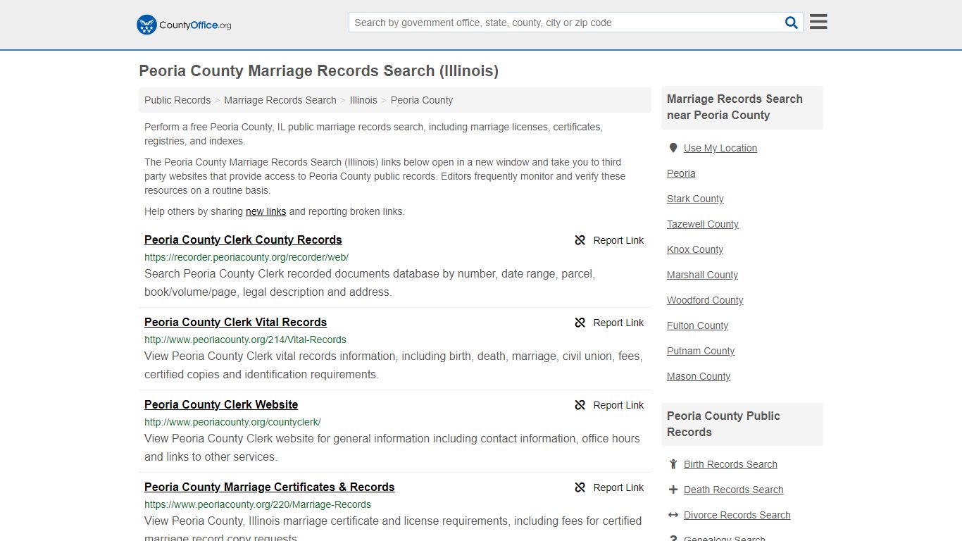 Marriage Records Search - Peoria County, IL (Marriage ...